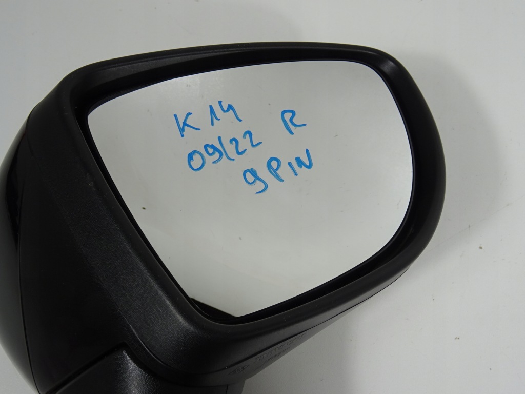 фото №16, Micra k14 зеркало правое 9pin чёрные полный