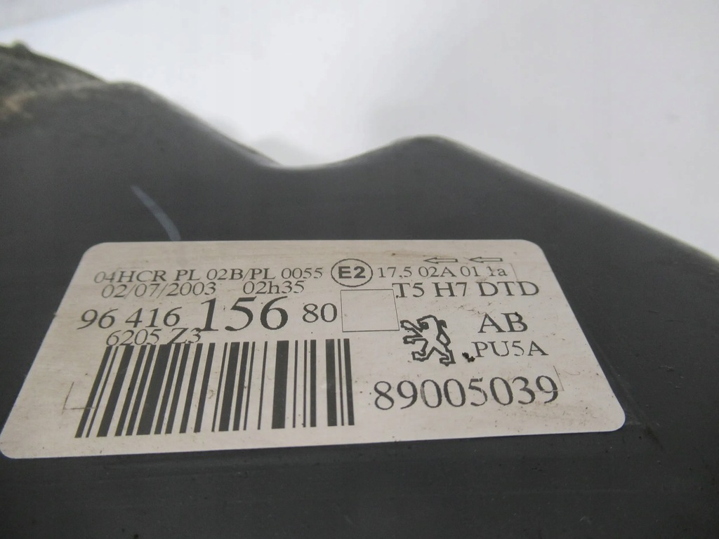фото №6, Лампа перед правая 9641615680 peugeot 307 01-04