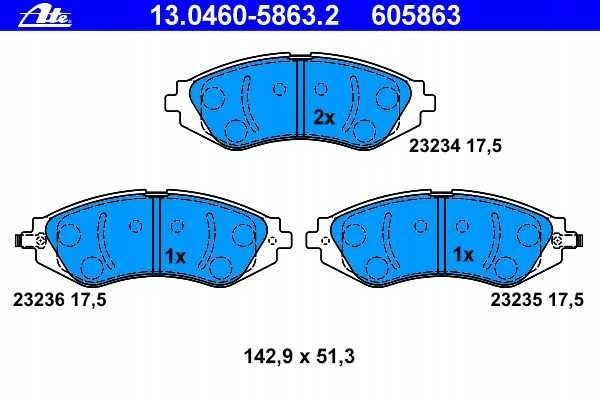 фото №1, Гальмівні колодки гальмівні перед chevrolet lacetti nubira05-