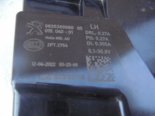 фото №5, Противотуманная фара do движение dziennej led peugeot 308 левый 22