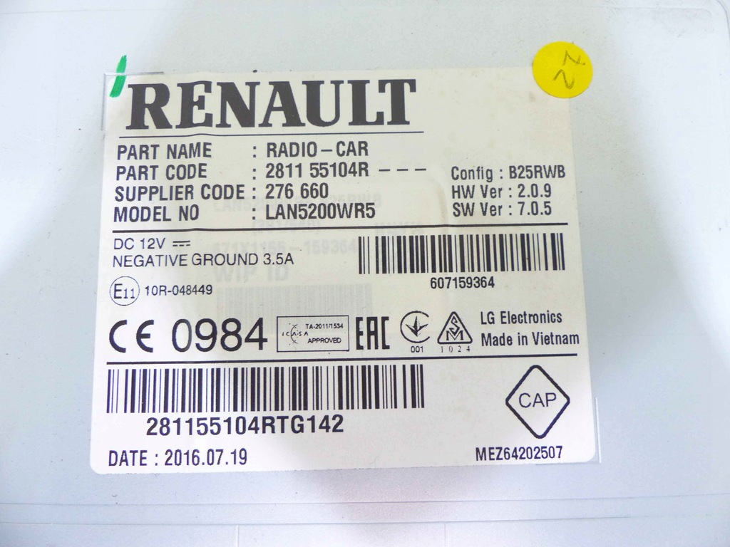 фото №4, Радио navi renault captur i 13-17 281155104r