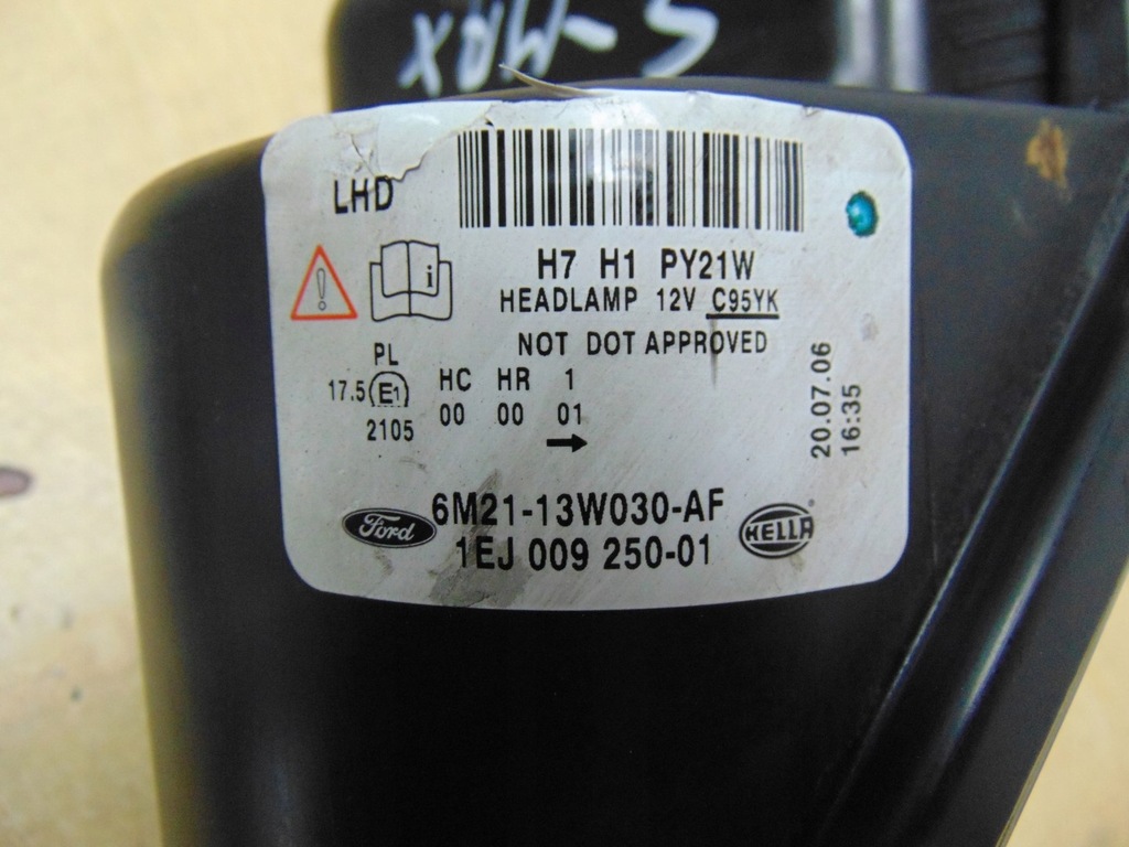 фото №15, Лампа ліва перед ford s-max mk1 6m21-13w030-af