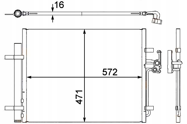 фото №2, Конденсатор радиатор кондиционера [hella]