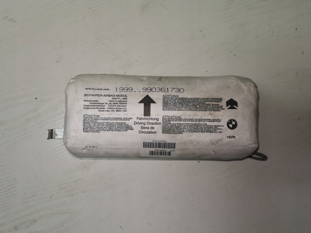 фото №1, Подушка безопасности подушка пассажира bmw 3 e46