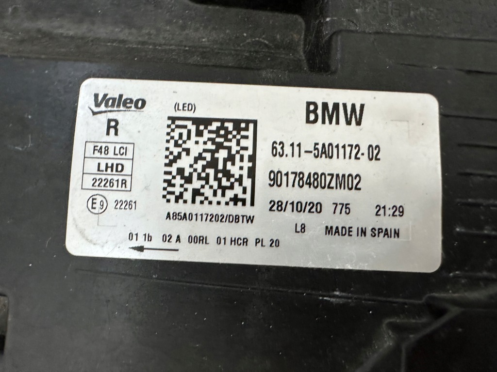 фото №7, Bmw x1 f48 lift lci full led правый лампа оригинал idealna