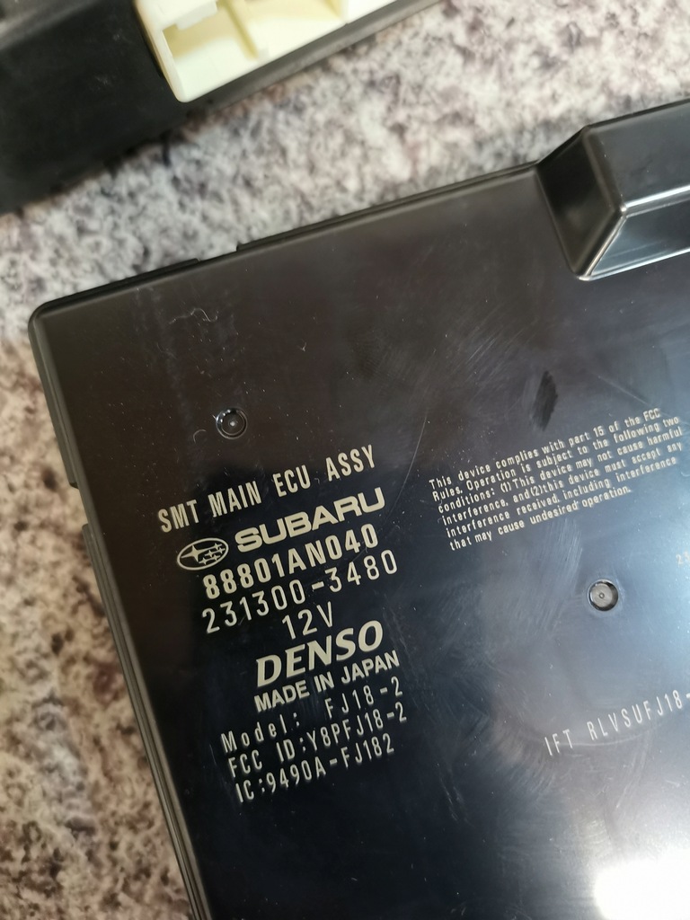 фото №12, Subaru outback vi 2020- 2.5 бензин набор стартовый бортовой компьютер ключ