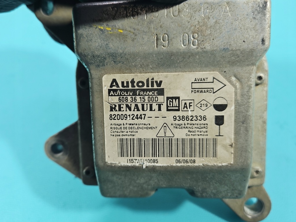 Блок керування подушок подушка безпеки nissan primastar 01-14 8200912447 608361500d Зі Шроту