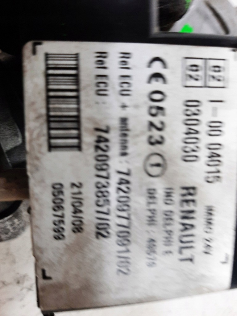 фото №10, Renault premium dxi450 08r колонка замок запалювання ключ + блок керування ecu