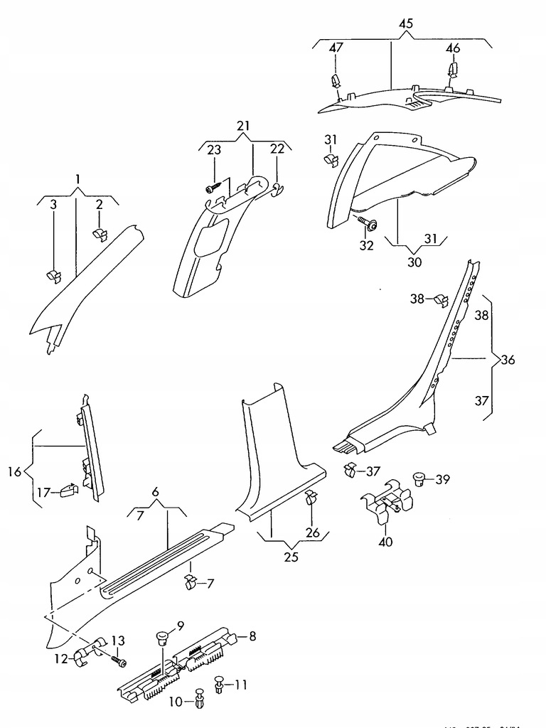 фото №13, Молдинг порог левый перед a6 s6 c6 4f 4f2867271a 4pk