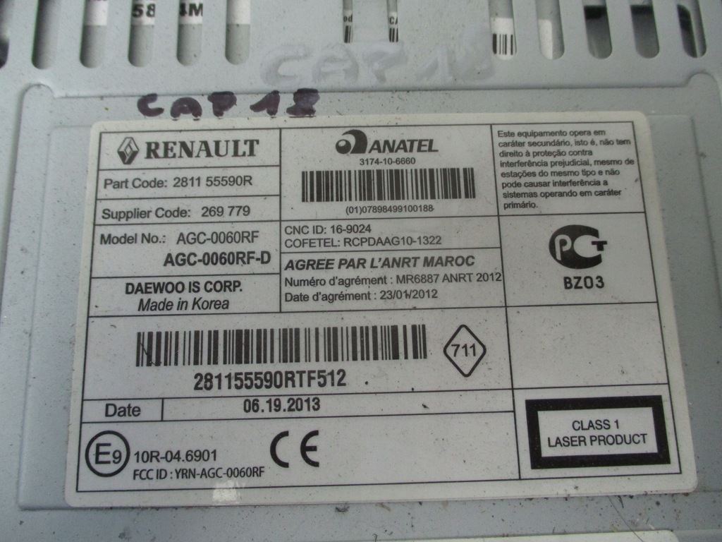 фото №4, Renault captur i радио cd usb 13-19 rok