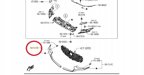 фото №1, Mazda оригінальний номер молдинг решітка права mazda cx30 dm