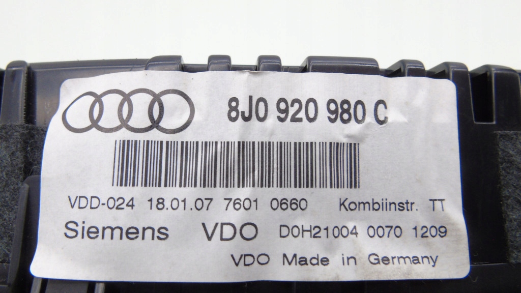 фото №5, Счетчик приборы audi tt 8j 2.0 tfsi 8j0920980c