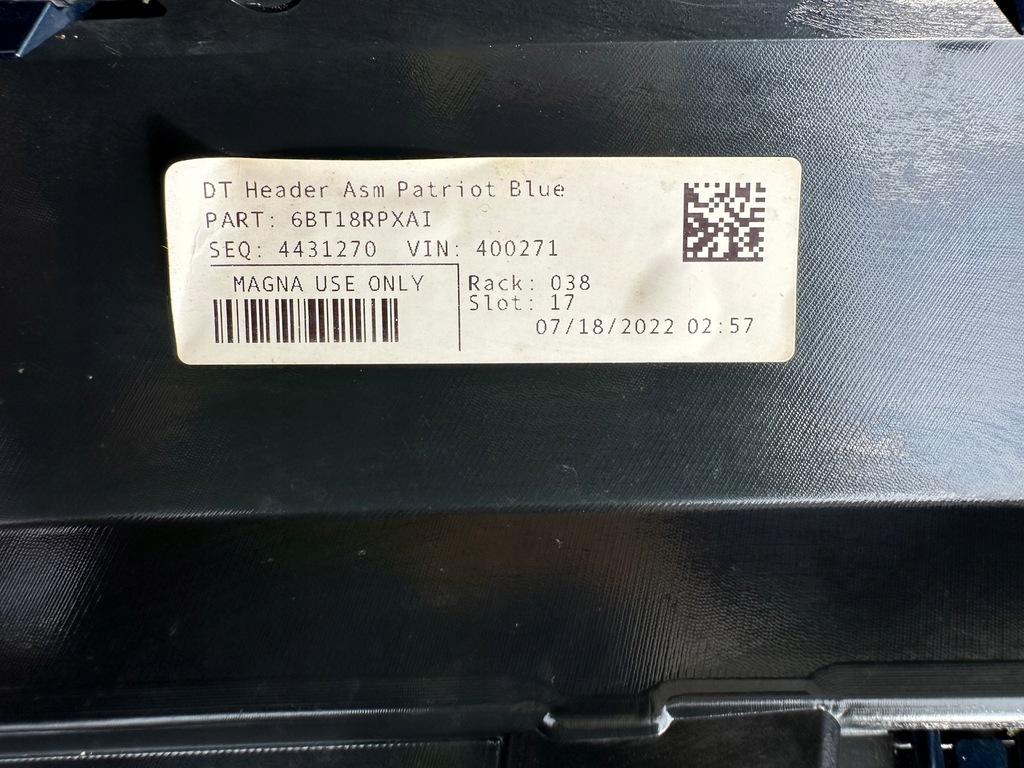 фото №6, Dodge ram 1500 v 5 2019-2023 молдинг верхний решётка радиатора решётка радиатора 68335015ag orygi