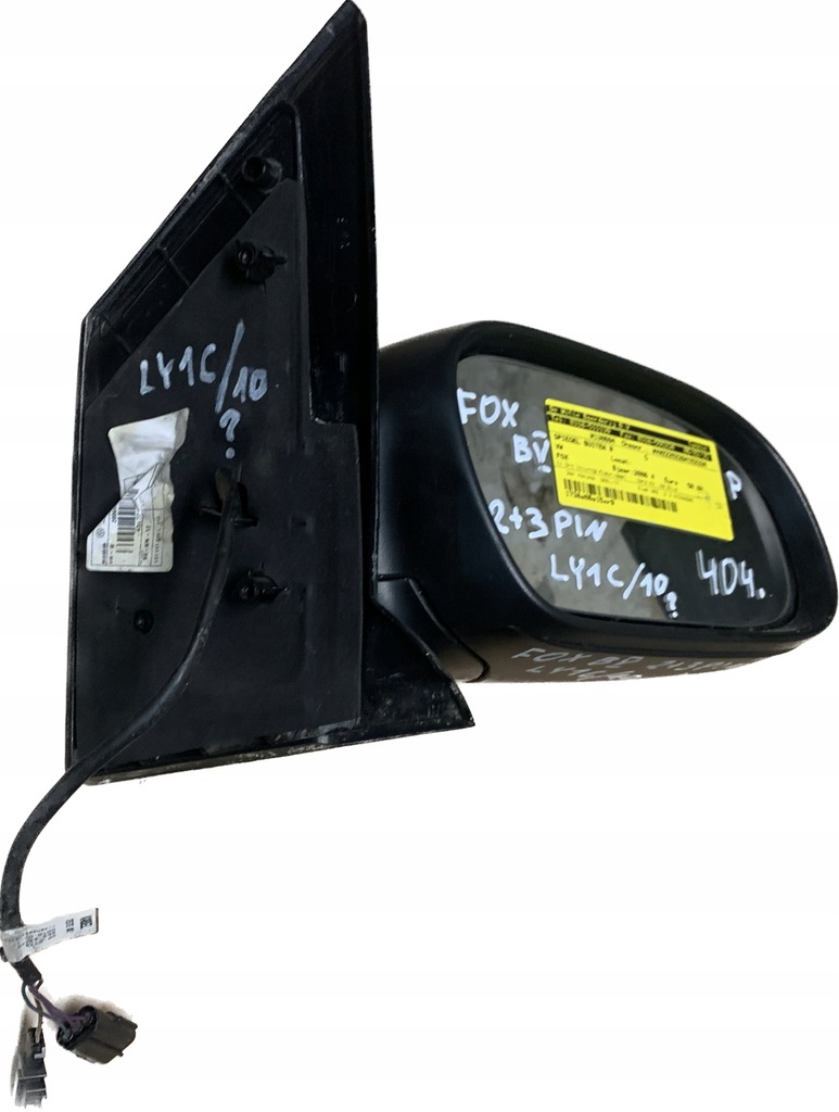 фото №9, Vw fox зеркало правое электрический 3 + 2pin 5z0857502l niebieskie жёлтые