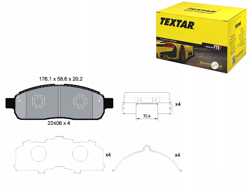 фото №1, Гальмівні колодки гальмівні перед ford usa f-150 lincoln mark lt 4.2-5.4alk