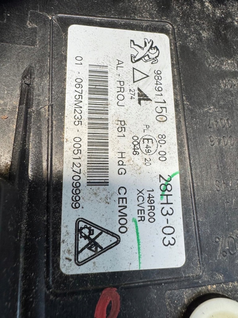 Peugeot 308 iii t10 408 ii p54 лампа matrix перед сторона левая 9849115080 Цена