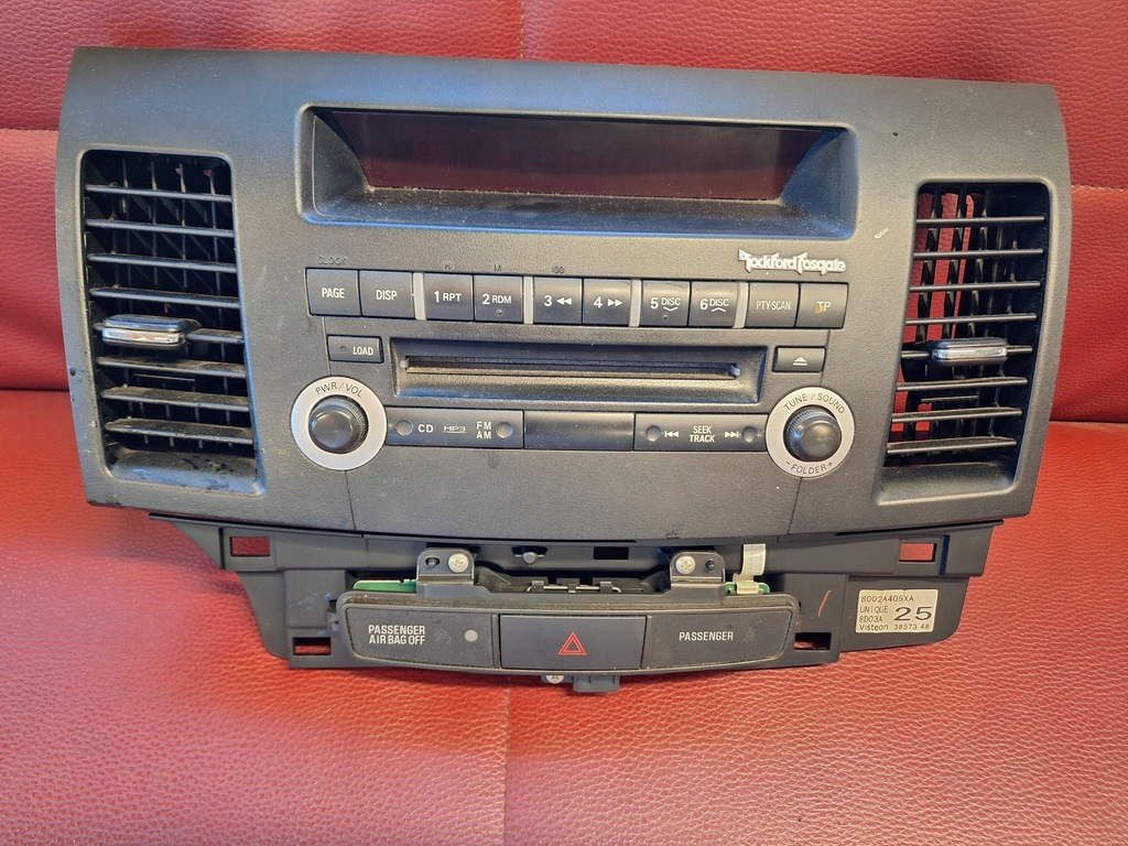 фото №1, Mitsubishi lancer 8 viii 10 x 07- панель радио радиопроигрыватель cd чейнджер