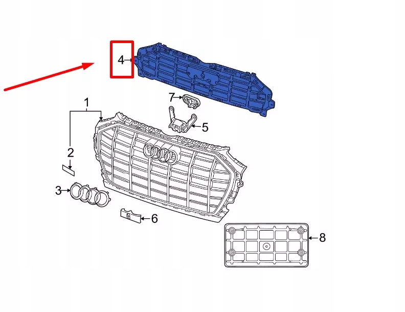 фото №10, Audi q5 fy решетка радиатора 80a853692d oem