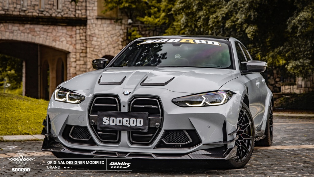 фото №10, Карбонова накладка спойлер спліттер перед bmw g80 g81 g82 g83 sq style