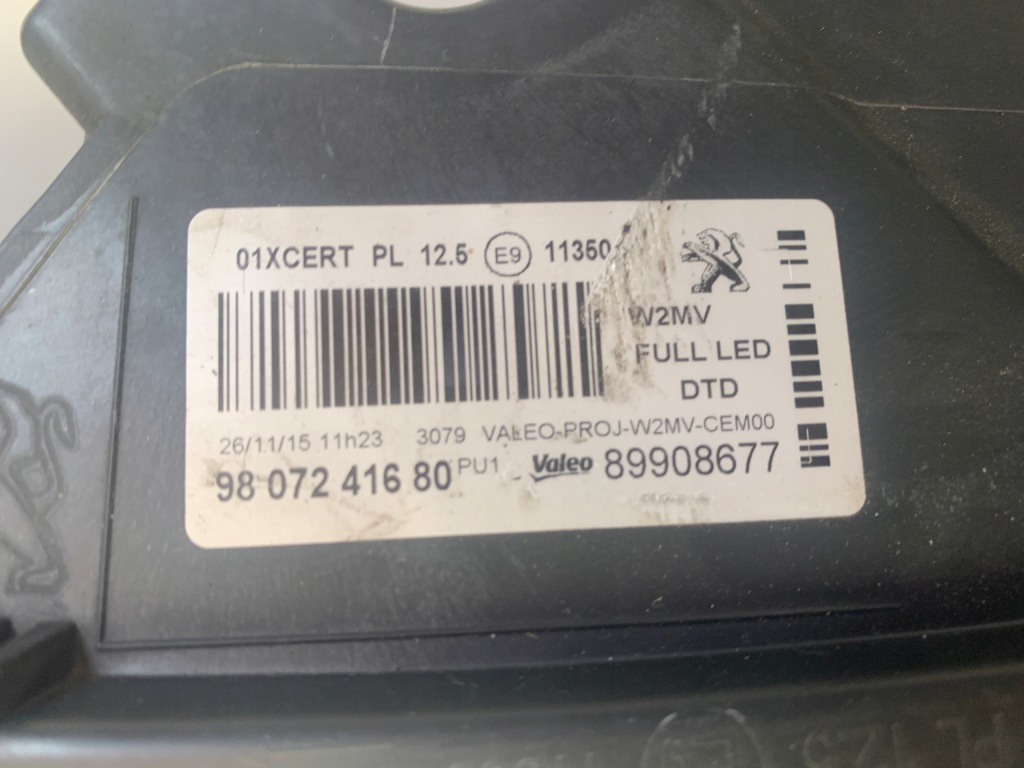 Peugeot 508 1 рестайлинг  фары full led правая левая комплект с Разборки