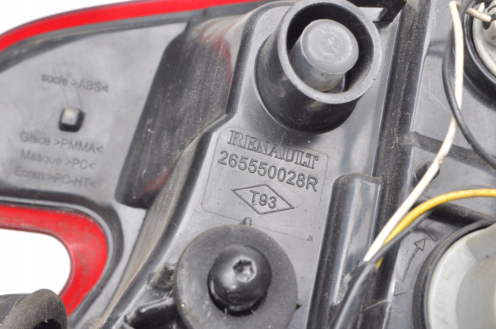 фото №10, Renault megane iii лампа ліва задня w кришка 265550028r