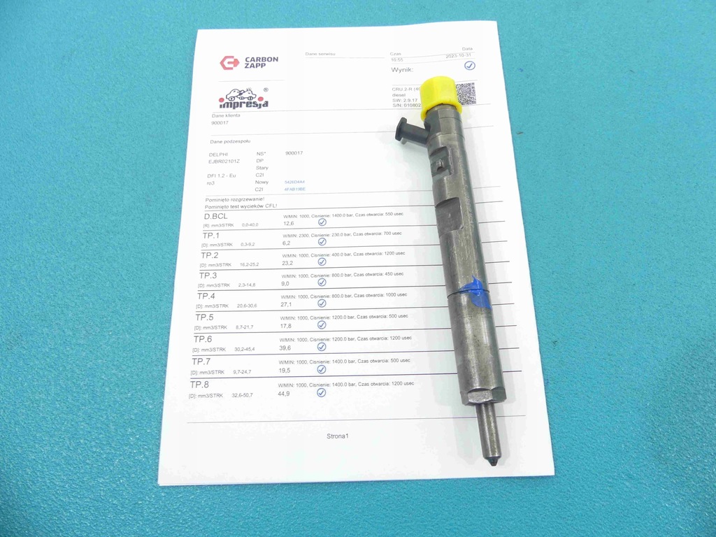 фото №1, Test форсунка renault thalia ejbr02101z 1.5 dci