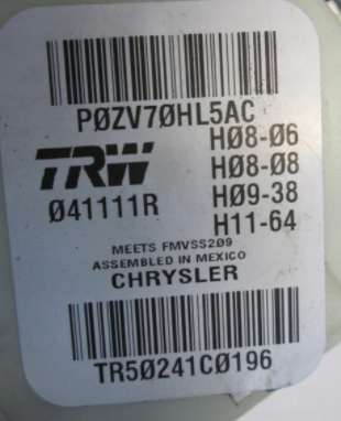 фото №7, Chrysler town country pas левый правый ii iii ряд dodge grand caravan задняя