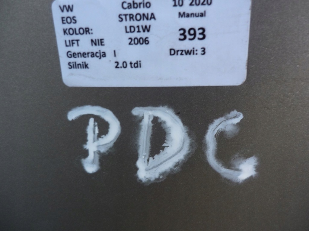 фото №7, Vw eos i cabrio ld1w бампер задня pdc