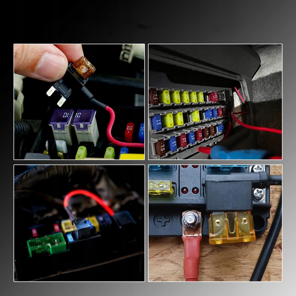 10x адаптер роз'єм запобіжник автомобільний bypass + 10x запобіжник 20a Ціна