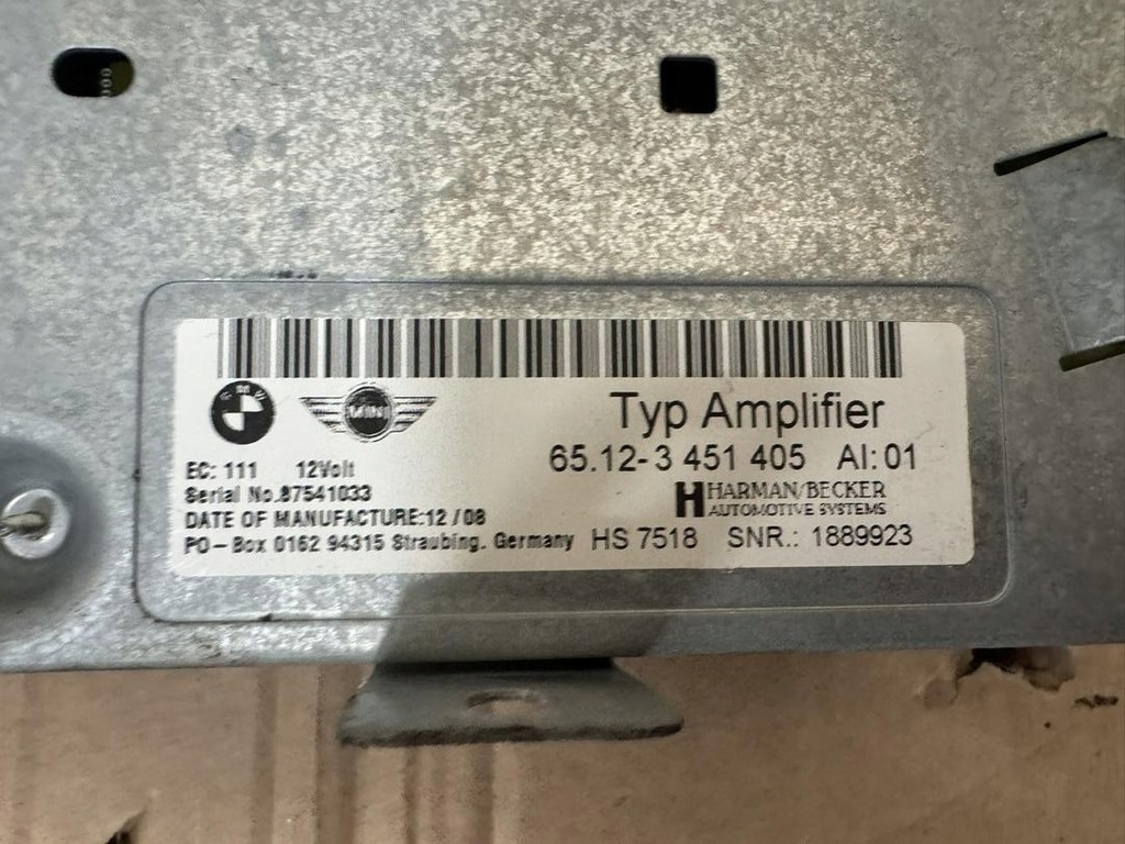 фото №2, Усилитель harman becker mini r55 r56 r57 3451405