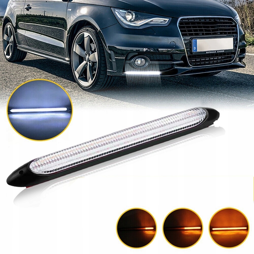 фото №10, Свет дневные drl led flex wow плавающие динамические поворотники 34cm