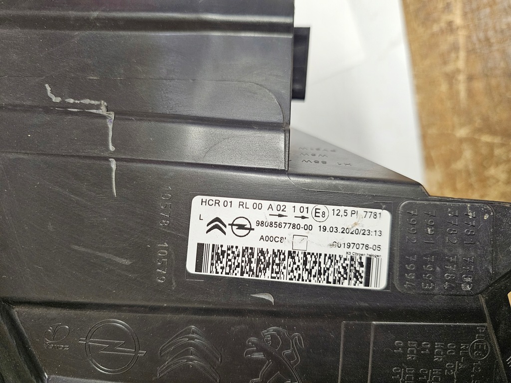 фото №15, Citroen jumpy iii 20r лампа левая перед передняя 9808567780