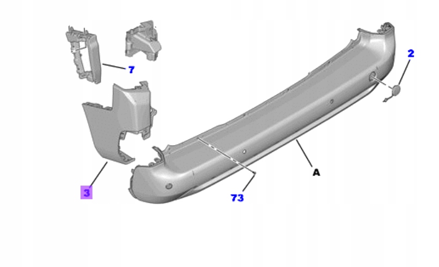 фото №1, 9816754880 левый уголок заднего бампера дверь створка citroen berlingo