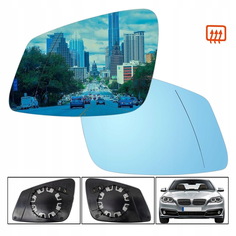 фото №12, Bmw 5 e60 e61 2003 вкладыш зеркало наружного левый + правый с подогревом