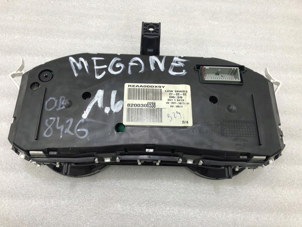 фото №8, Лічильник прилади renault megane ii 8200306538 1.6