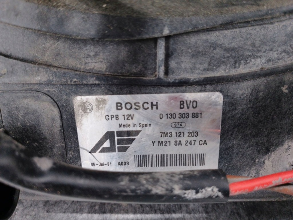 Вентилятор радиатора seat alhambra 1 fl 7m3121203 0130303881 bosch 1.9 tdi с Разборки