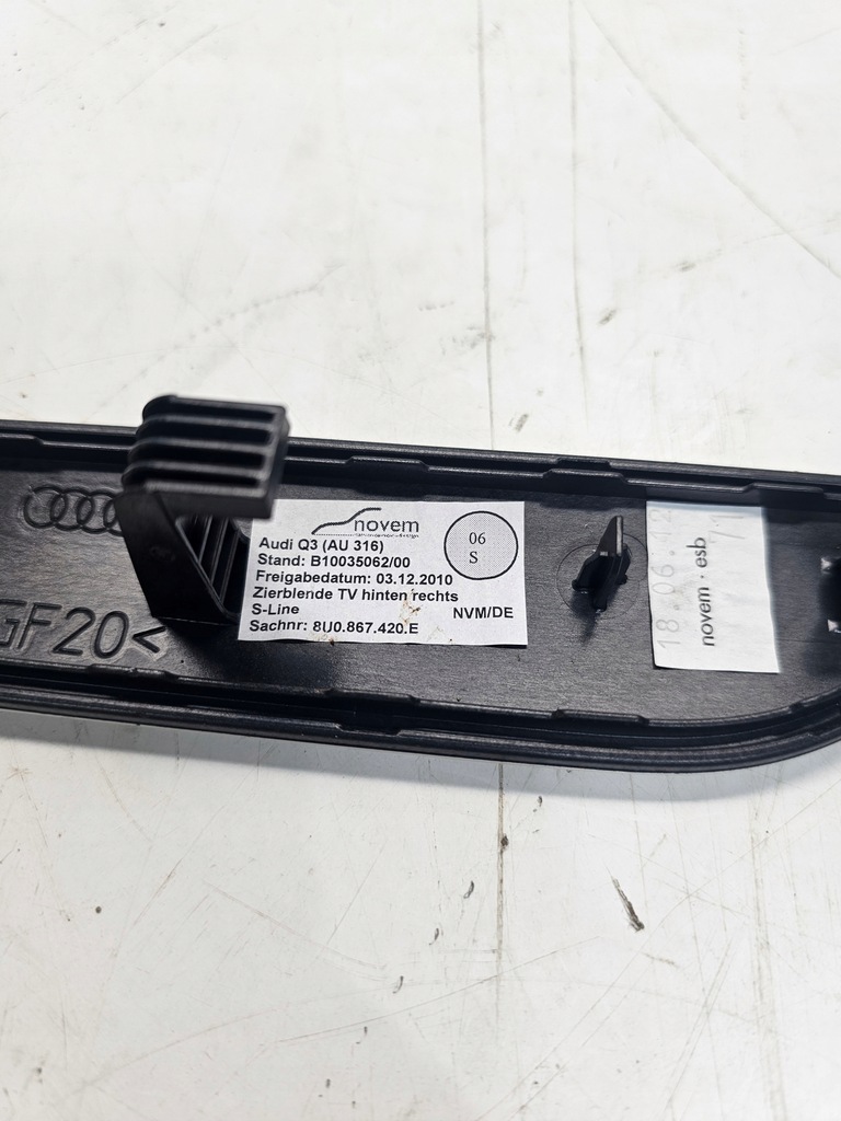 фото №6, Молдинг dekor дверь правый задняя audi q3 8u 8u0867420e шлифованный alu