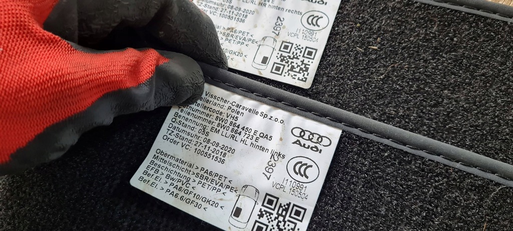 фото №12, Rs5 8w lift a5 килимок килимки задня задні 2 штуки 8w0864450e a4 b9 8w s4