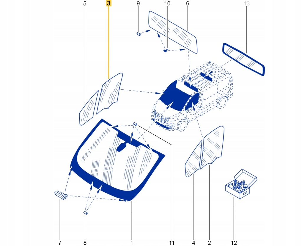 фото №12, Стекло дверь правых передних renault trafic iii lift iv nissan nv300 2024