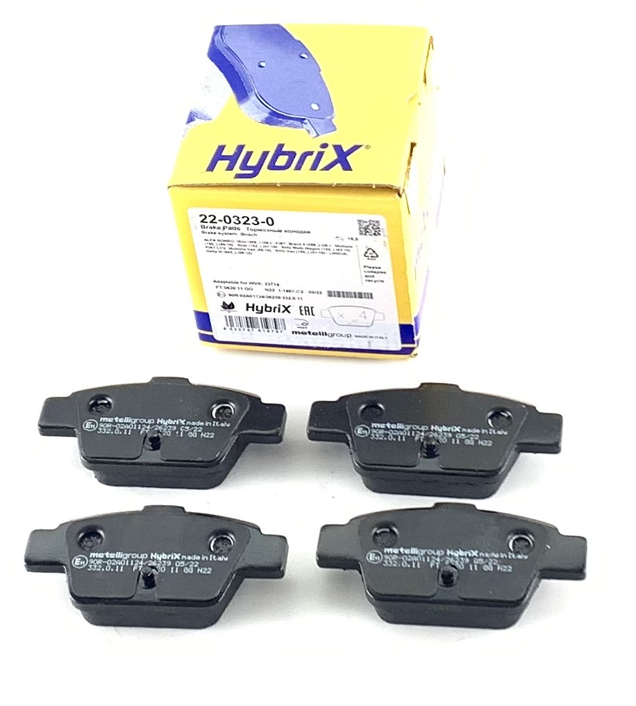 фото №1, Гальмівні колодки гальмівні fiat stilo 01-06 bravo ii 07- задня