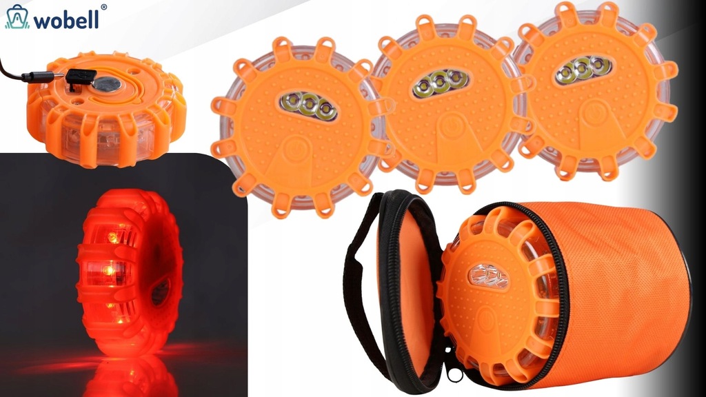 фото №14, Лампа попереджувальна led kogut drogowy з магнітом usb функції swiecenia 3 szt