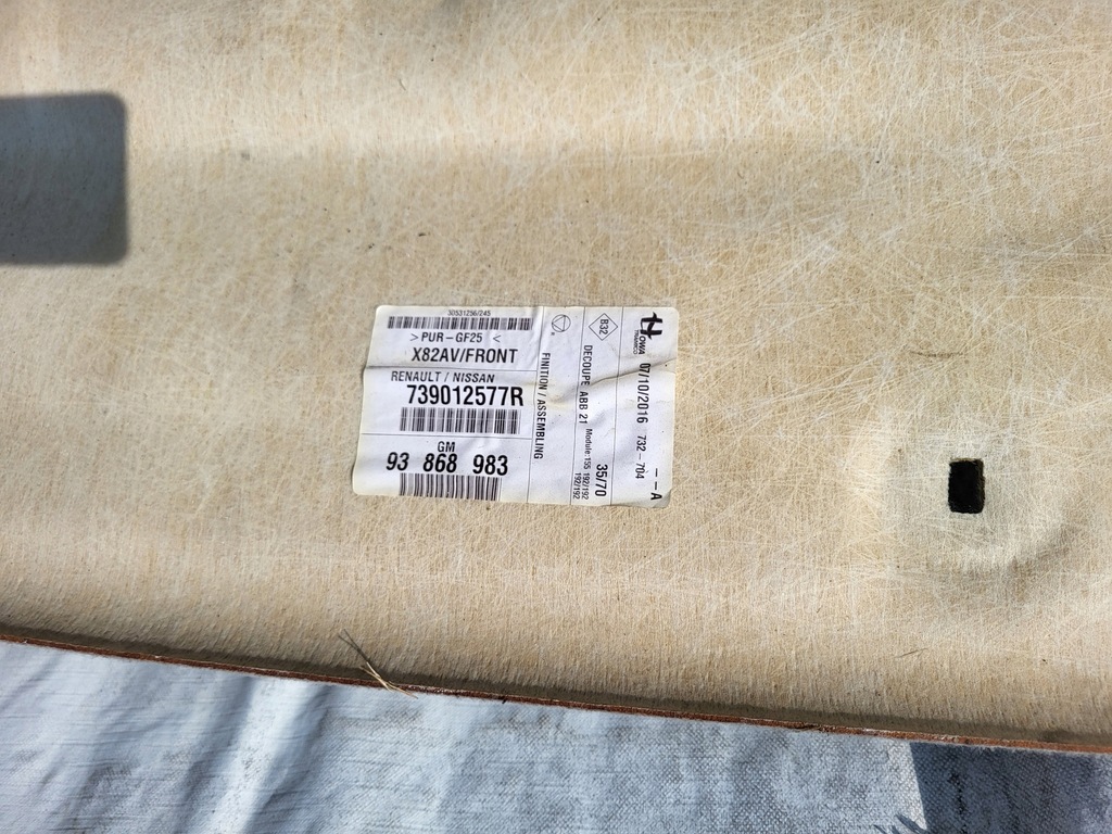 фото №7, Потолок renault trafic iii opel vivaro ii b 93868983 739012577r