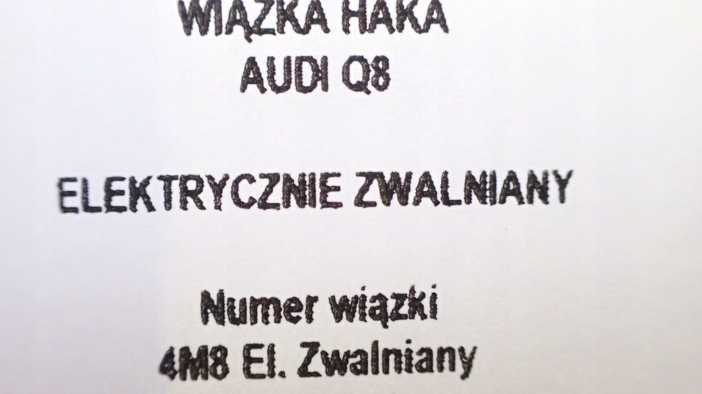 фото №14, Набор hak буксировочный audi q8 жгут модуль кнопка болты 4m8803881e