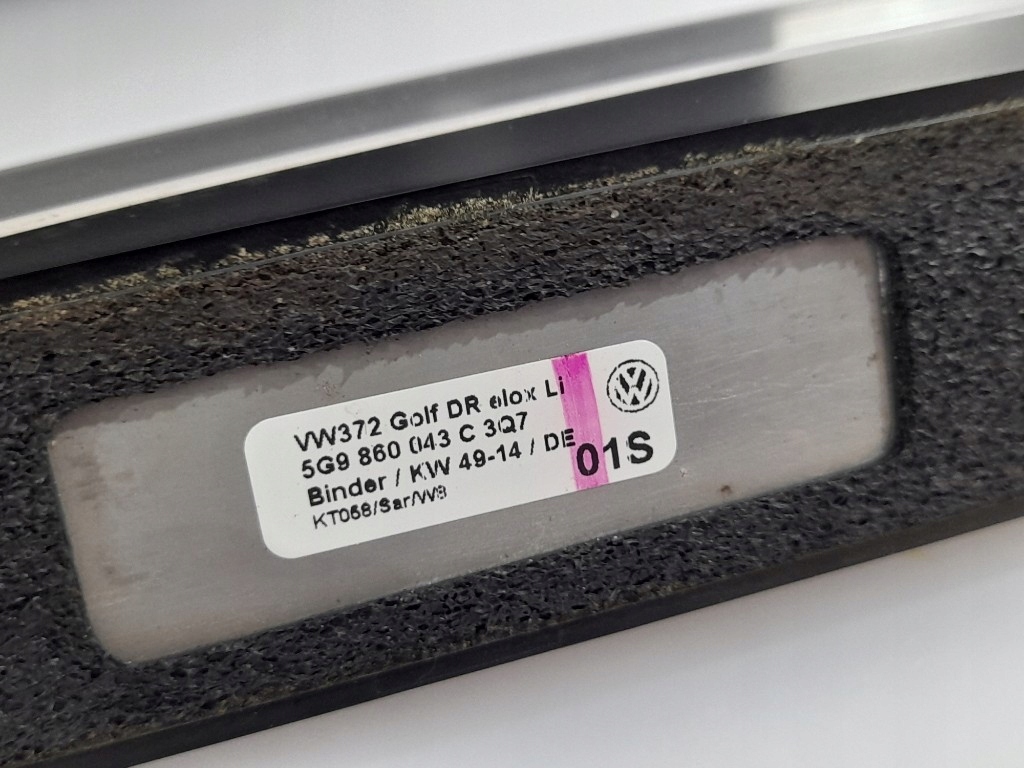 Vw golf vii 2014r рейлінги дахові сріблястий комплект ліве + правий super стан Ціна