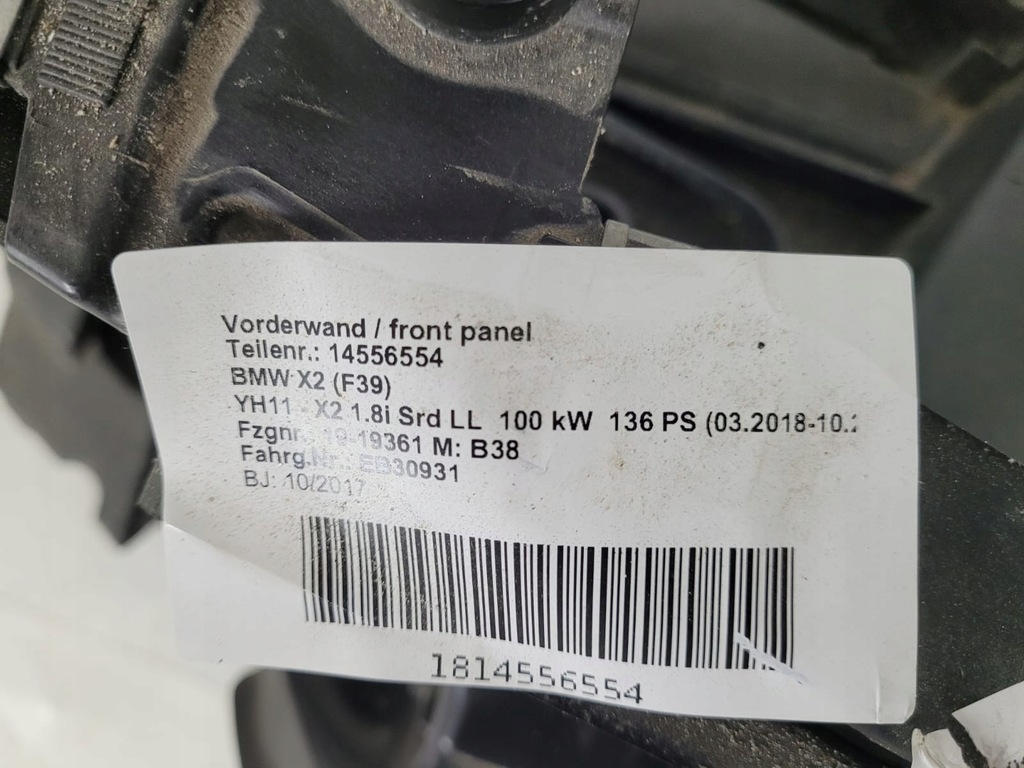 фото №9, Bmw x2 f39 18- pas передний усилитель радиатор