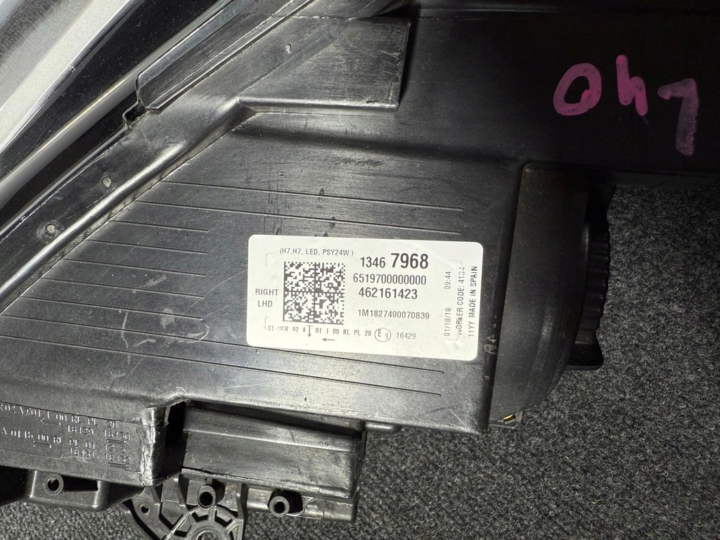 фото №8, Opel crossland x права лампа перед звичайна led 13467968 cała ładna eu