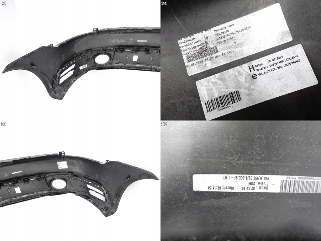 фото №11, Porsche 992 911 carrera sport c2/4 19- бампер спойлер задня 4xpdc