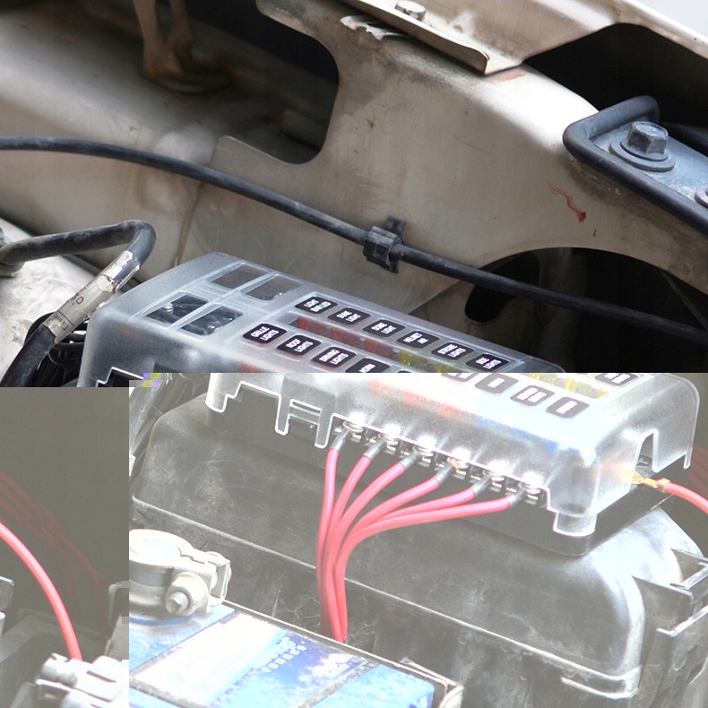 фото №8, Коробка роз'єм корпус запобіжників з led 12v