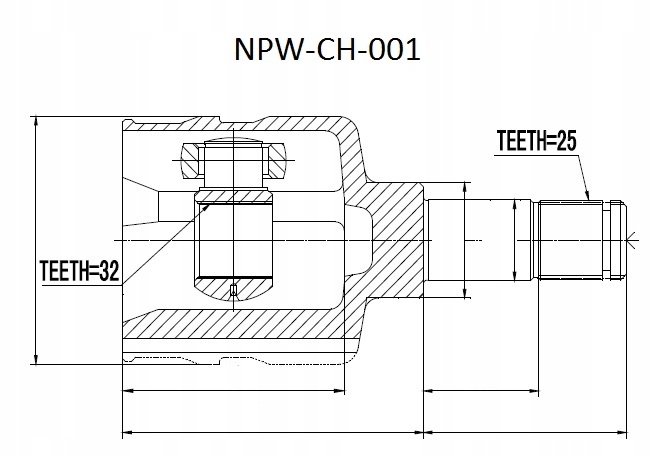 фото №4, Шарнір внутрішній лівий dodge caravan 95-