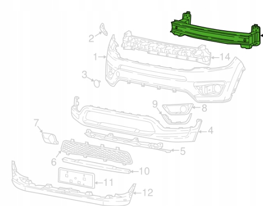фото №1, Балка усилитель алюминий jeep compass 2017-21